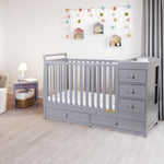 Daphne  3 in 1 Convertible Crib w/Changer Combo