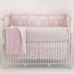 Floral Pink Crib Bedding Set Sweet and Simple 8 PC