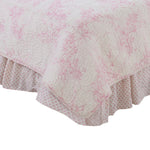 Photo 5 Heaven Sent Girl 5 Pc Pink Floral Twin Bed Set (Dust Ruffle, Quilt, 2 Pillow Case, 1 Pillow Sham, 1 Throw Pillow)