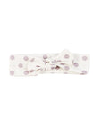 Photo 1 Organic Cotton Baby Bow Headband - Lavender Dot - 0-6mo