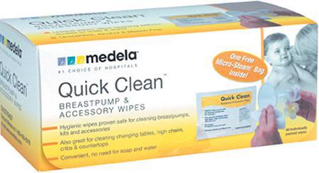 Medela Quick Clean Breast Pump & Accessory Wipes 40 ct