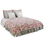 Tea Party  8 Pc Floral Reversible Full Bedding Set