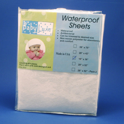 Waterproof Cradle Sheet - 18" x 36"