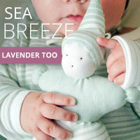 Shop soft sea breeze stripes and playful lavender dots