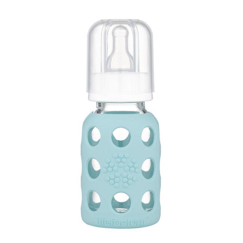 4 oz Glass Baby Bottle with Protective Silicone Sleeve