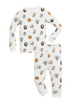 Photo 1 Baby Animal Print Long John Pajama Set