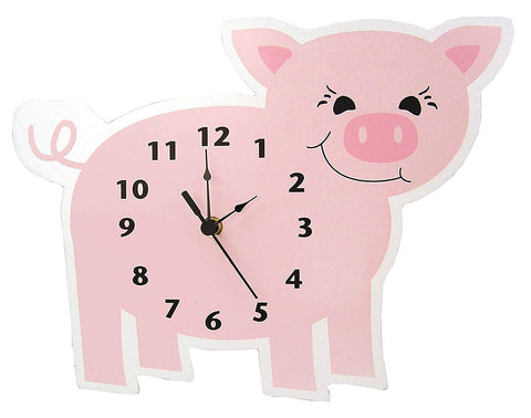 Baby Barnyard Piglet Wall Clock