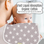 Photo 6 Organic Cotton Baby Burp Cloths - 5 Pack