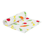 Baby Muslin Swaddle Blanket- Fruit and Veggie Print