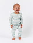 Photo 2 Baby Sea Breeze Stripe Long John Pajama Set