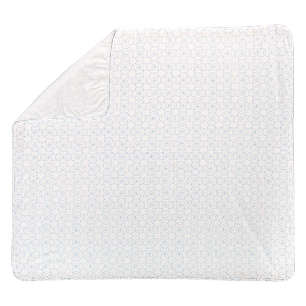 Blue Circles Flannel Swaddle Blanket