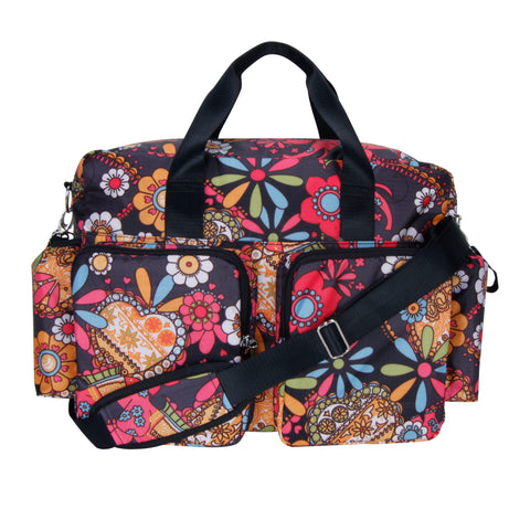 Bohemian Floral Deluxe Duffle Diaper Bag