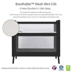 Photo 10 Breathable Mesh 2-in-1 Mini Crib - Greenguard Gold Certified