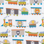 Photo 2 Circus Train Deluxe Flannel Fitted Crib Sheet