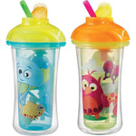 Photo 1 Click Lock Insulated Straw Cup 9oz, 2 pack - Assorted Colors