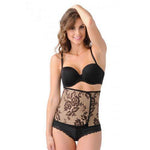 Couture Black Lace Print Belly Bandit Tummy Tucker