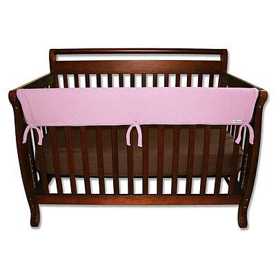 CribWrap® Wide 1 Long Pink Fleece Rail Cover