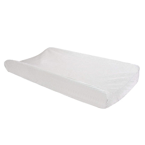 Dove Gray Stripe Changing Pad Cover