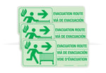 Photo 1 Evacuation Route Sign Kit (3 signs w/ Protocol)