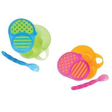 First Solids Feeding Bowl with Spoon - Assorted Colors