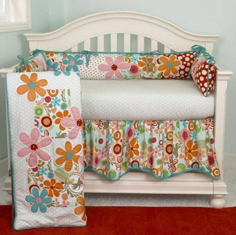 Floral 4PC Crib Bedding Set Lizzie Collection