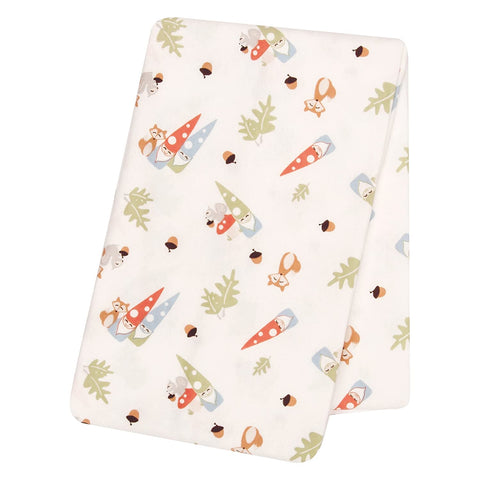 Forest Gnomes Flannel Swaddle Blanket
