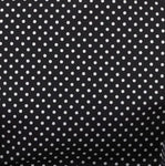 Photo 1 Girly Black with Small White Polka Dot Fabric - 3yds