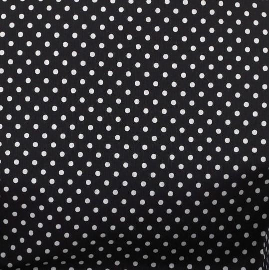 Girly Black with Small White Polka Dot Fabric - 3yds