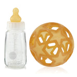 Glass Baby Bottle with Natural Rubber Cover