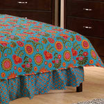 Gypsy Floral 8 Piece Reversible Queen Quilt Bedding Set
