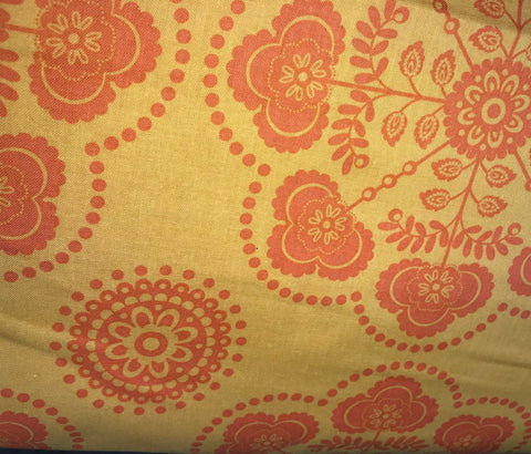 Gypsy Orange Floral Fabric - 3 yds