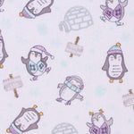 Photo 2 Happy Penguins Deluxe Flannel Fitted Crib Sheet