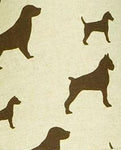 Photo 1 Houndstooth Dog Printed Pattern Fabric - 3 yds.