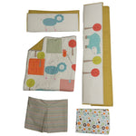 Jungle 4PC Crib Bedding Set Scribbles Collection