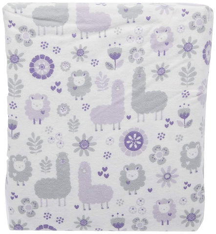 Llama Friends Deluxe Flannel Fitted Crib Sheet