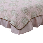 Lollipops & Roses 5 Pc Floral Twin  Bed Set (Dust Ruffle, Quilt, 1 Pillow Case, 1 Pillow Sham, 1 Throw Pillow)