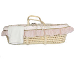 Photo 4 Lollipops & Roses  Pink & Tan Angel Toile Moses Basket