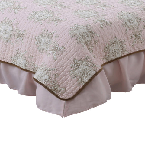 Lollipops & Roses Pink Twin Bed Skirt