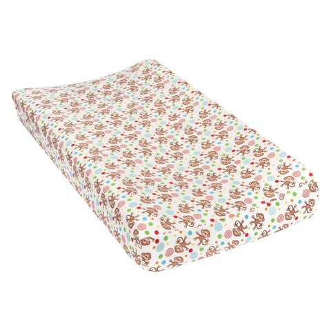 Monkeys Deluxe Flannel Changing Pad Cover