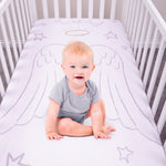 My Tiny Moments Angel Flannel Photo Op Fitted Crib Sheet