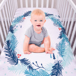 Photo 3 My Tiny Moments Spruce Wreath Flannel Photo Op Fitted Crib Sheet