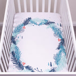Photo 4 My Tiny Moments Spruce Wreath Flannel Photo Op Fitted Crib Sheet