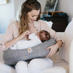 Natural Curve Nursing Pillow + Heathered Grey Cover w/Handle