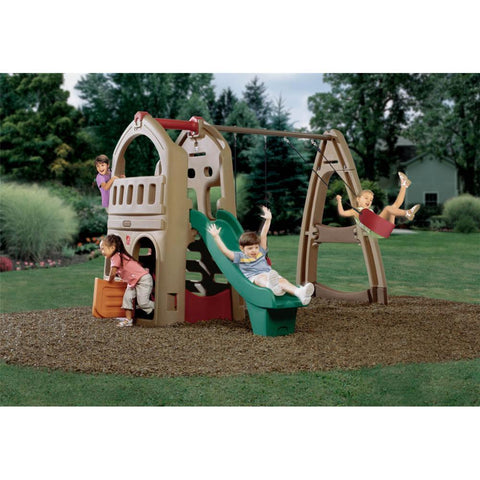 Naturally Playful Playhouse Climber and Swing Extension