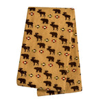 Northwoods Animals Deluxe Flannel Swaddle Blanket