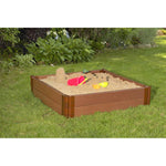 Photo 1 One Inch Series 4ft. x 4ft. x 11in. Composite Square Sandbox Kit with Collapsible Cover