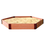 Photo 8 One Inch Series 7ft. x  8ft. x 11in. Composite Hexagon Sandbox Kit with Collapsible Cover
