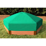 Photo 15 One Inch Series 7ft. x  8ft. x 11in. Composite Hexagon Sandbox Kit with Collapsible Cover