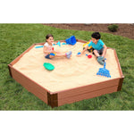 Photo 11 One Inch Series 7ft. x  8ft. x 11in. Composite Hexagon Sandbox Kit with Collapsible Cover