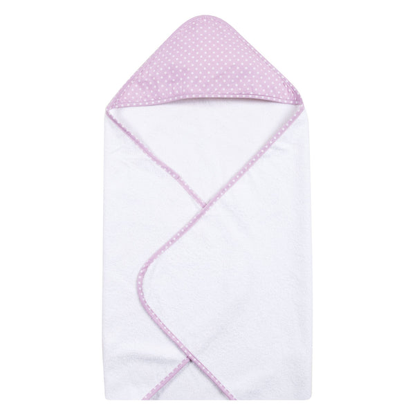 Orchid Bloom Dot Deluxe Hooded Towel